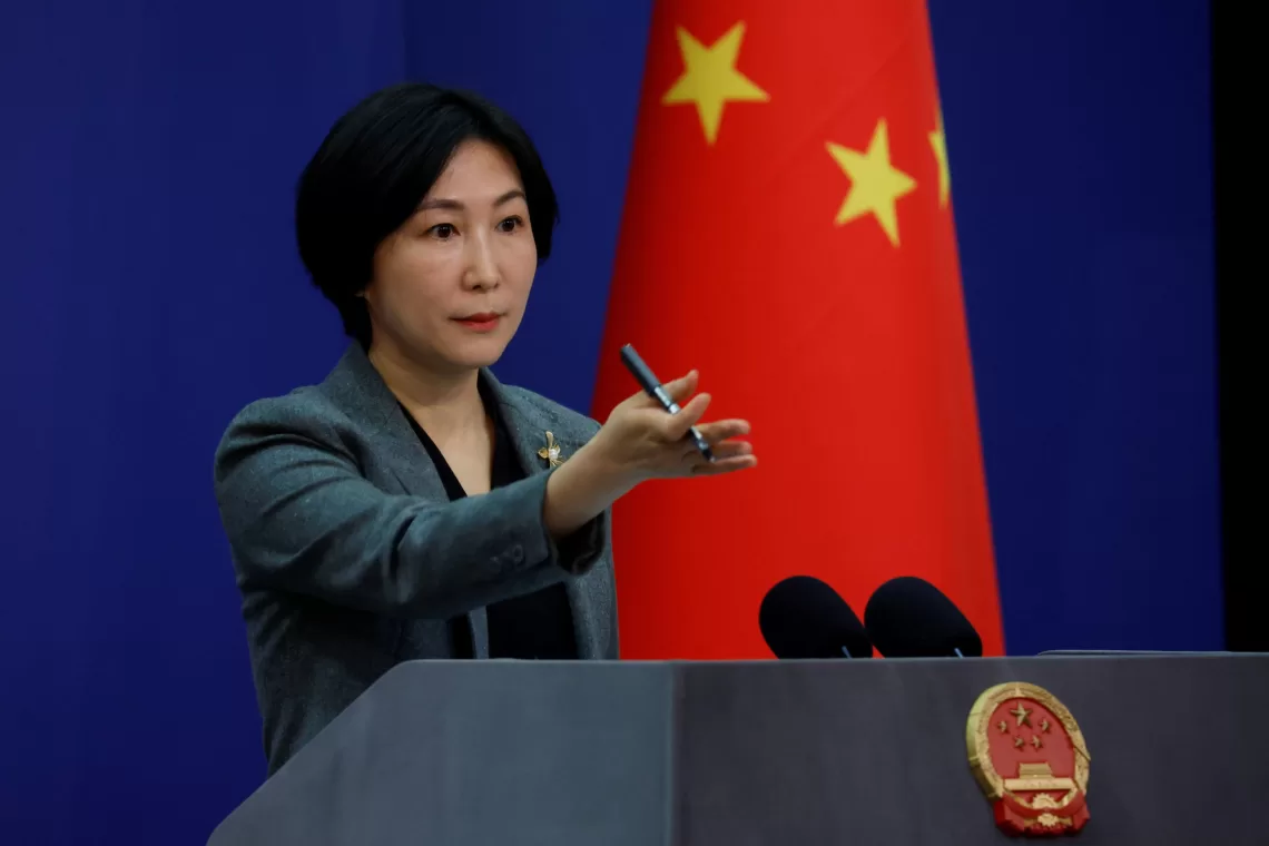 FILE PHOTO: Chinese Foreign Ministry Spokesperson Mao Ning attends a news conference in Beijing, China, February 3, 2023. REUTERS/Thomas Peter