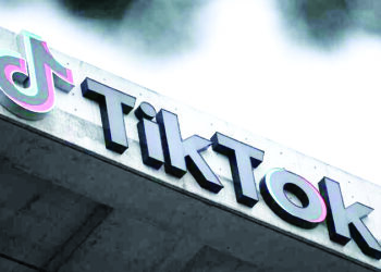 The TikTok logo is displayed outside TikTok social media app company offices in Culver City, California, on March 16, 2023. (Photo by Patrick T. Fallon / AFP)