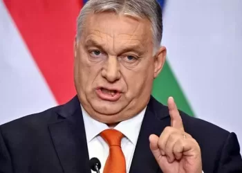 Hungarian Prime Minister Viktor Orban gestures as he addresses an annual press conference in Budapest on December 21, 2022, prior to the government's last meeting of the year 2022. (Photo by Attila KISBENEDEK / AFP)