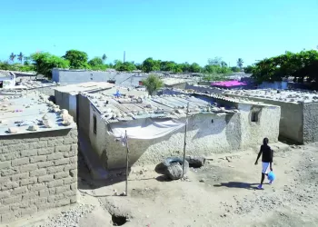 Ramshackle bairros like this one in Benguela surround most towns and cities in Angola.