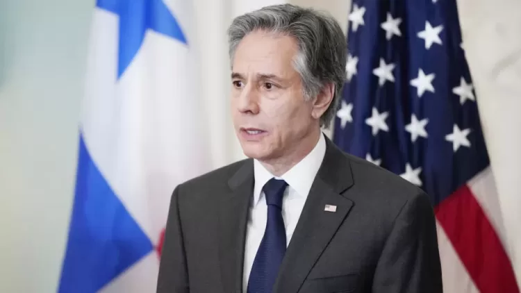 Secretary of State Antony Blinken speaks during a meeting with Costa Rica's Foreign Minister Rodolfo Solano Quiros, Panama's Foreign Minister Erika Mouynes and Dominican Republic's Foreign Minister Roberto Alvarez, at  the State Department, Wednesday, March 2, 2022 in Washington. (Elizabeth Frantz, Pool via AP)