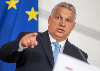 Hungarian Prime Minister Viktor Orban addresses a press conference after the Migration Summit in Vienna on July 7, 2023. (Photo by GEORG HOCHMUTH / APA / AFP) / Austria OUT