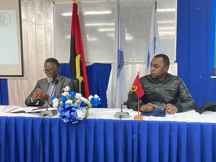 Presidente do CNJ, Isaias Calunga e o Decano da Faculdade de Humanidades